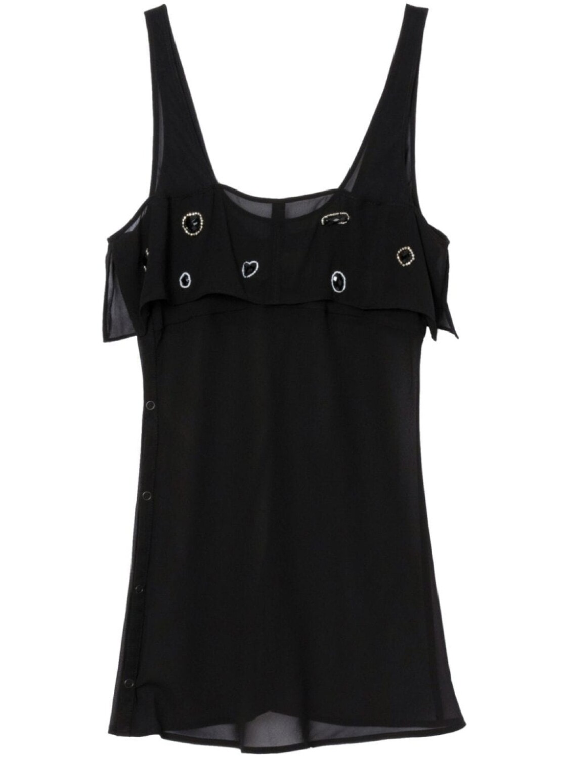 

Шелковый топ с кристаллами 3.1 Phillip Lim, черный