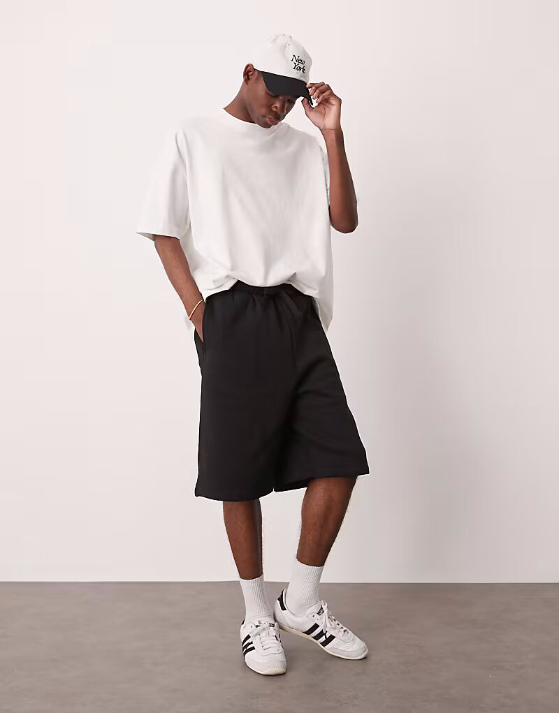 

Шорты оверсайз ASOS DESIGN плотного кроя черного цвета - ЧЕРНЫЙ