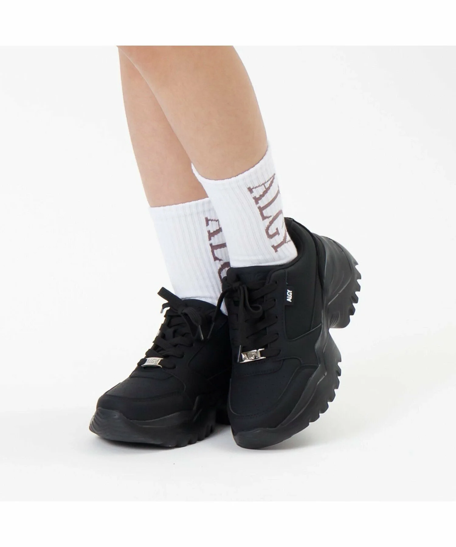 Носки с вертикальным логотипом Algy, Off white