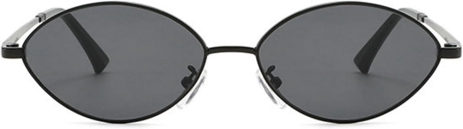 

Солнцезащитные очки Willochra Fashion Cat eye для женщин и мужчин, классический винтажный стиль 90-х, нестандартная форма, черная овальная форма, защита от ультрафиолета UV400, C3