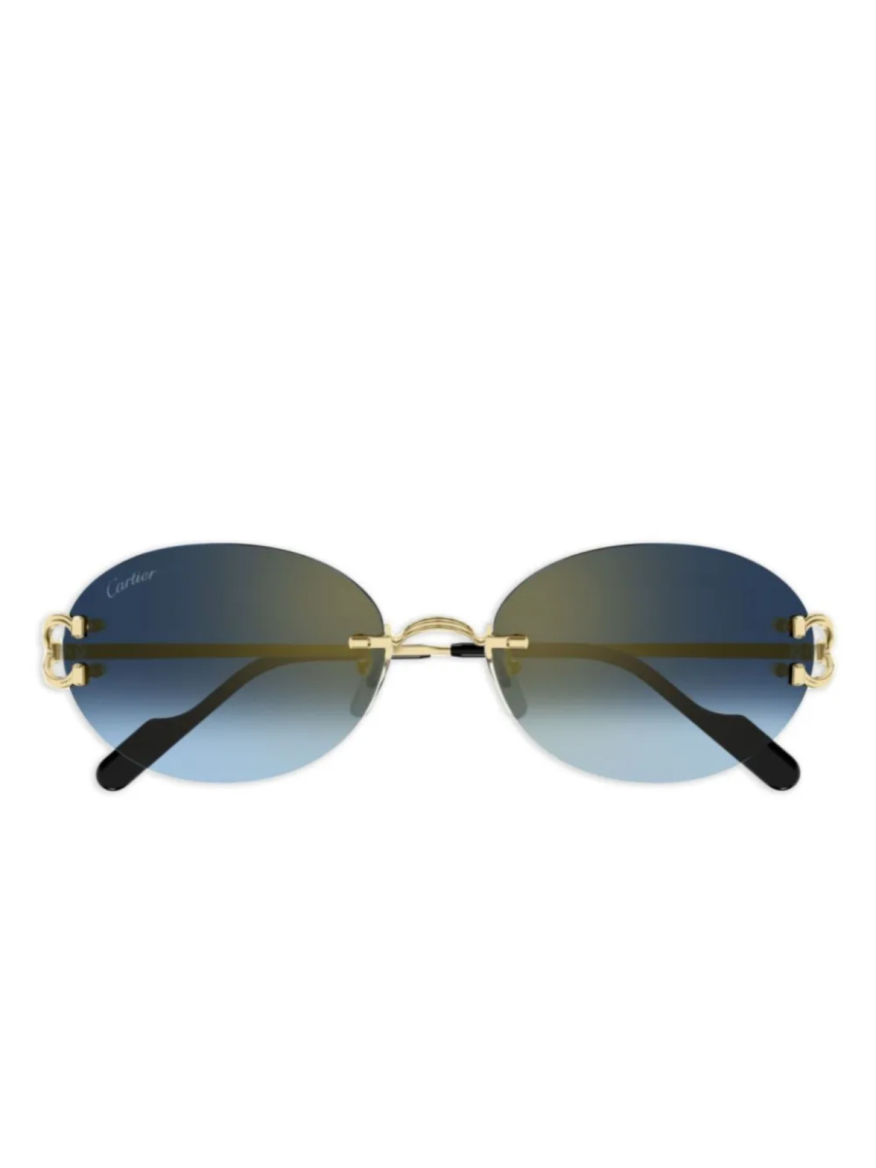 

Cartier Eyewear round солнцезащитные очки, золотой