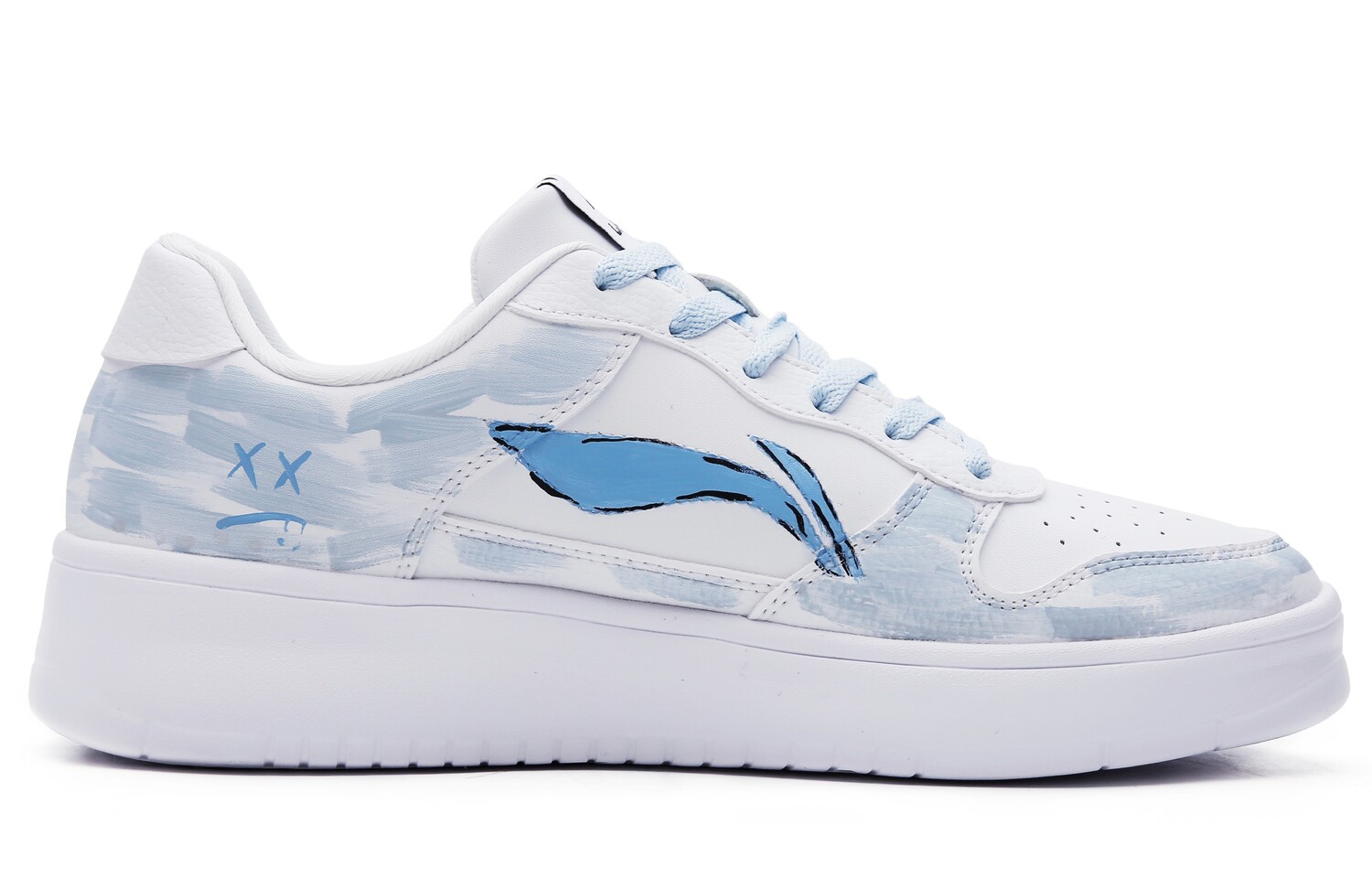 LINING Скейтерские кроссовки мужские low top, устойчивые к истиранию, light blue — фото 3