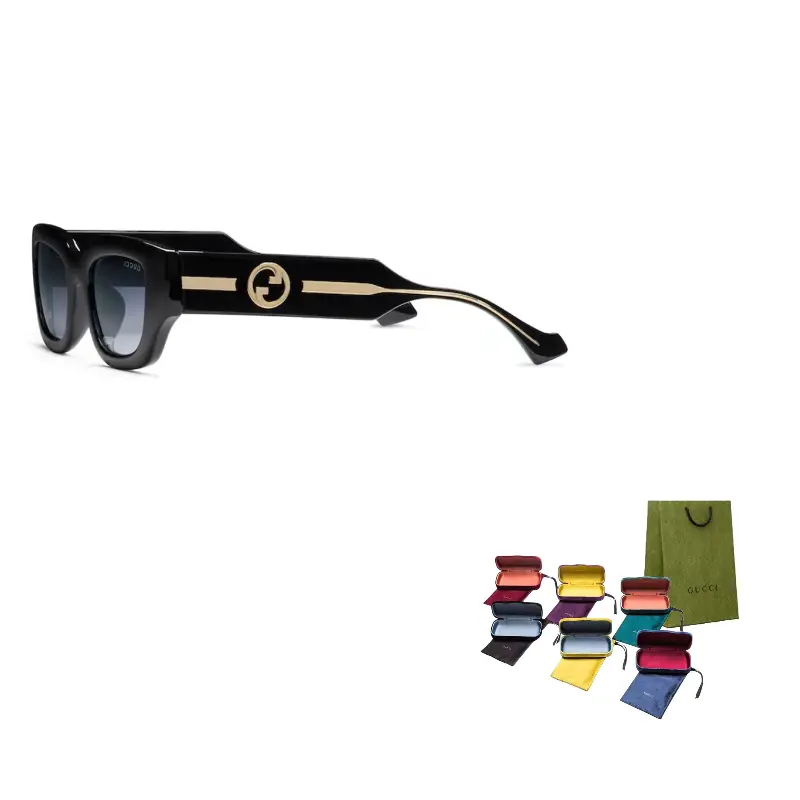 

GUCCI Прямоугольные солнцезащитные очки, Black