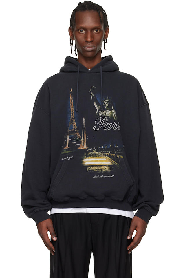 

Толстовка с капюшоном «Парижский турист» Vetements, черный