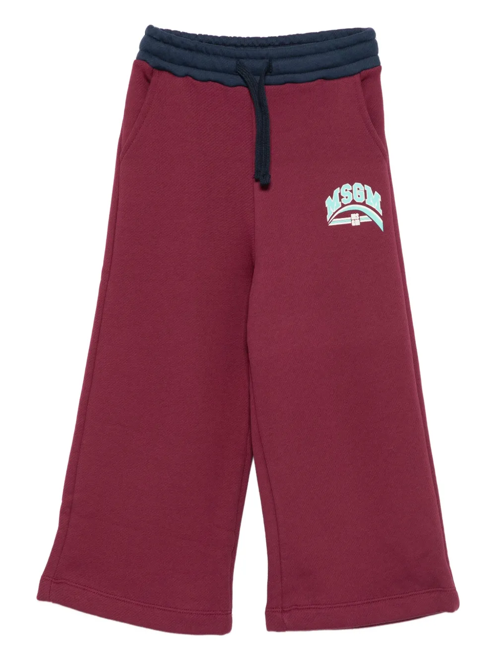 

Брюки с кулиской и логотипом MSGM Kids, красный