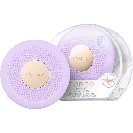 

FOREO UFO 3 go Удобное в путешествии устройство для ухода за кожей с маской для лица со светодиодами полного спектра и терапией красным светом Термотерапия T-Sonic Массаж Лаванда с подключением к приложению