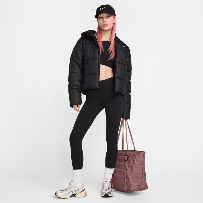 Куртка спортивная классическая стеганая термо-фит Nike, черный — фото 3