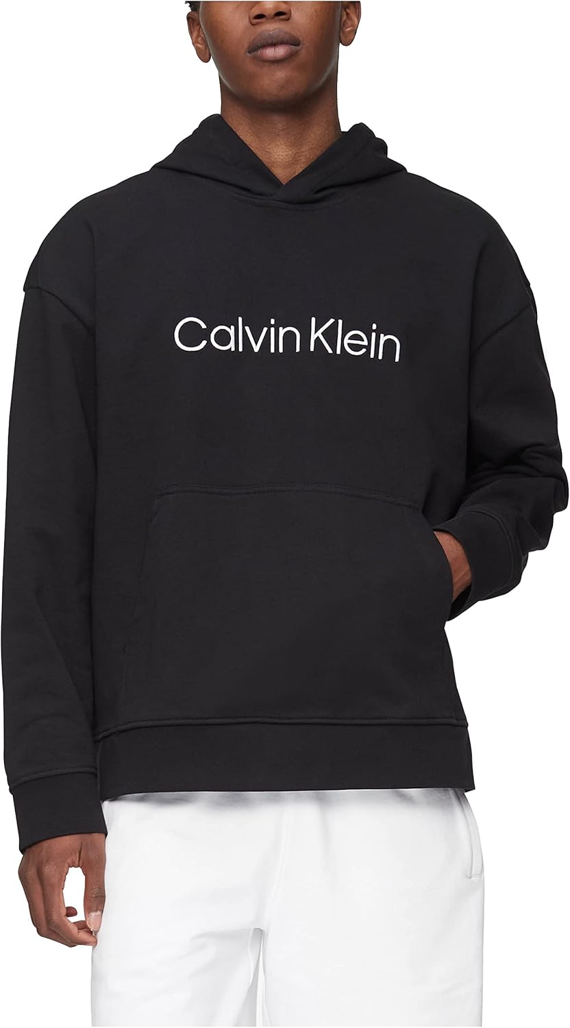 

Мужская толстовка Calvin Klein с логотипом, свободного кроя, из французского трикотажа, Black Beauty