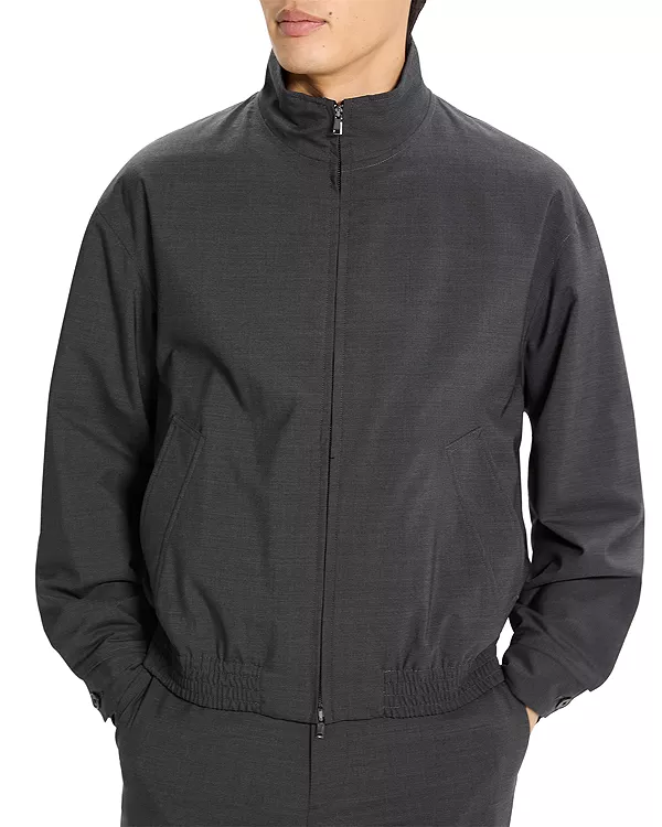 

Двусторонняя мотоциклетная куртка с прямым воротником Theory, серый