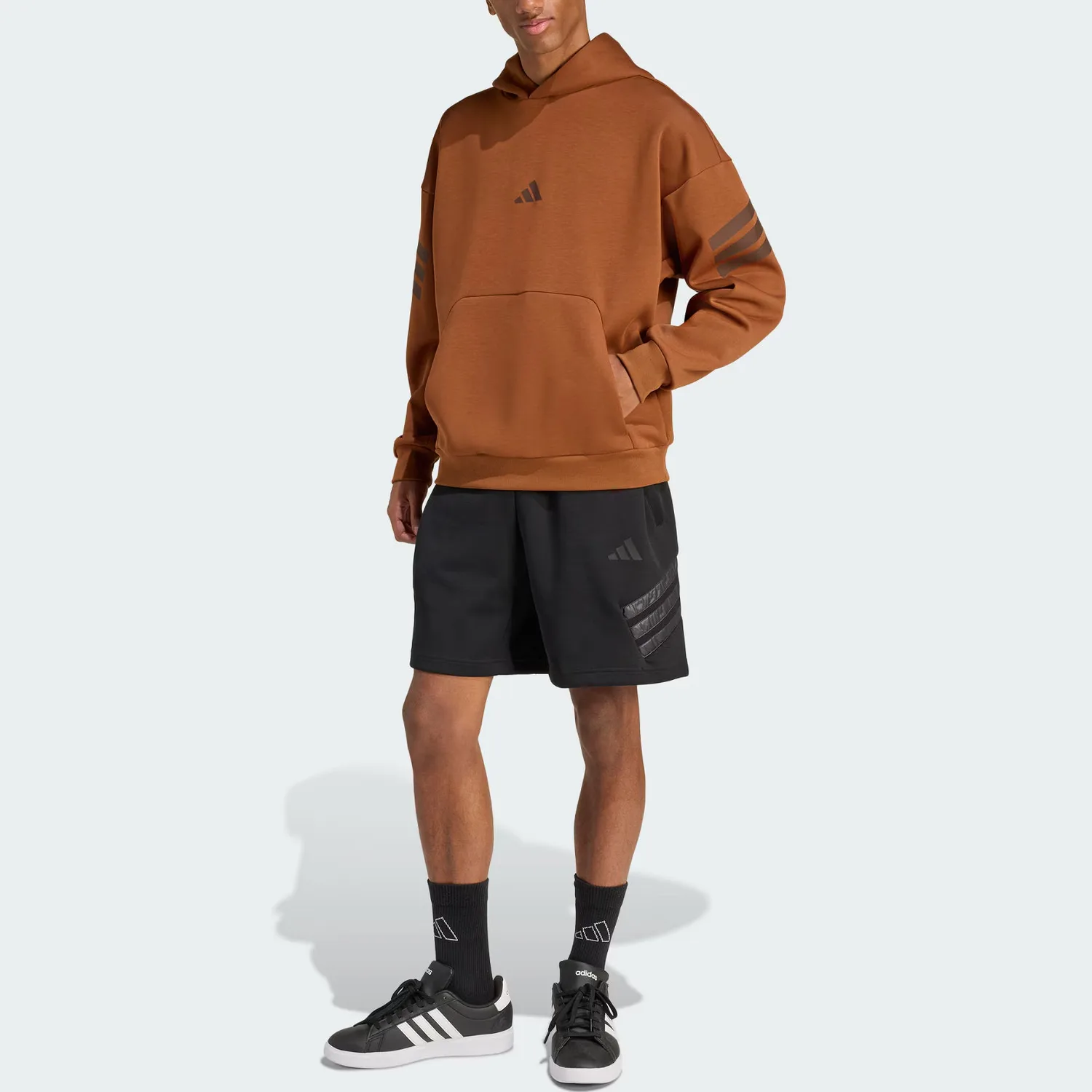 Толстовка M FI 3S HD мужская Adidas, Dark Bronze — фото 3