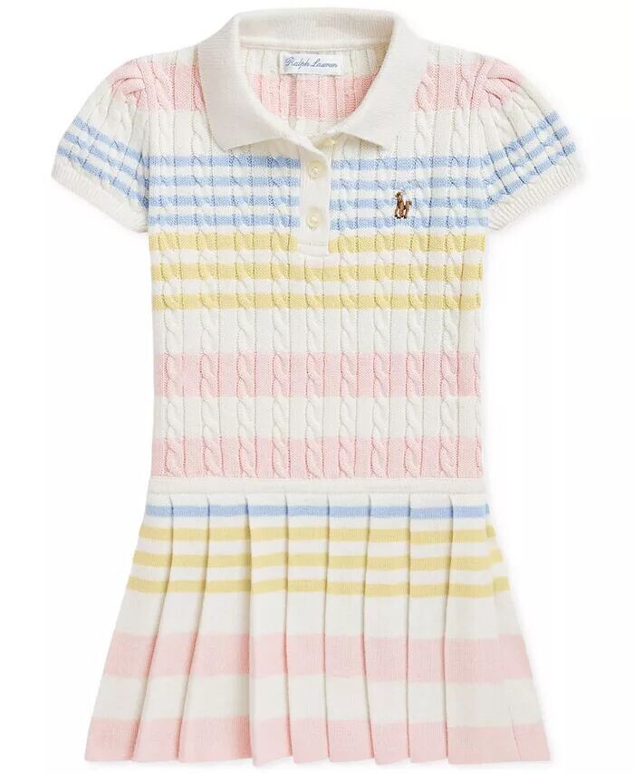 

Платье-свитер с косами для малышей Polo Ralph Lauren, мультиколор