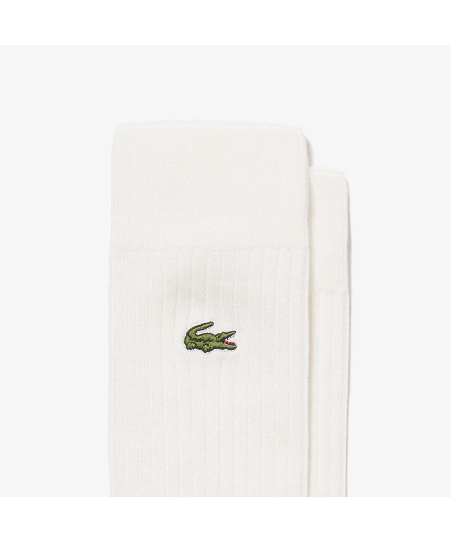 Носки с эмблемой часов, трикотажная резинка, 3*2 LACOSTE, White — фото 2