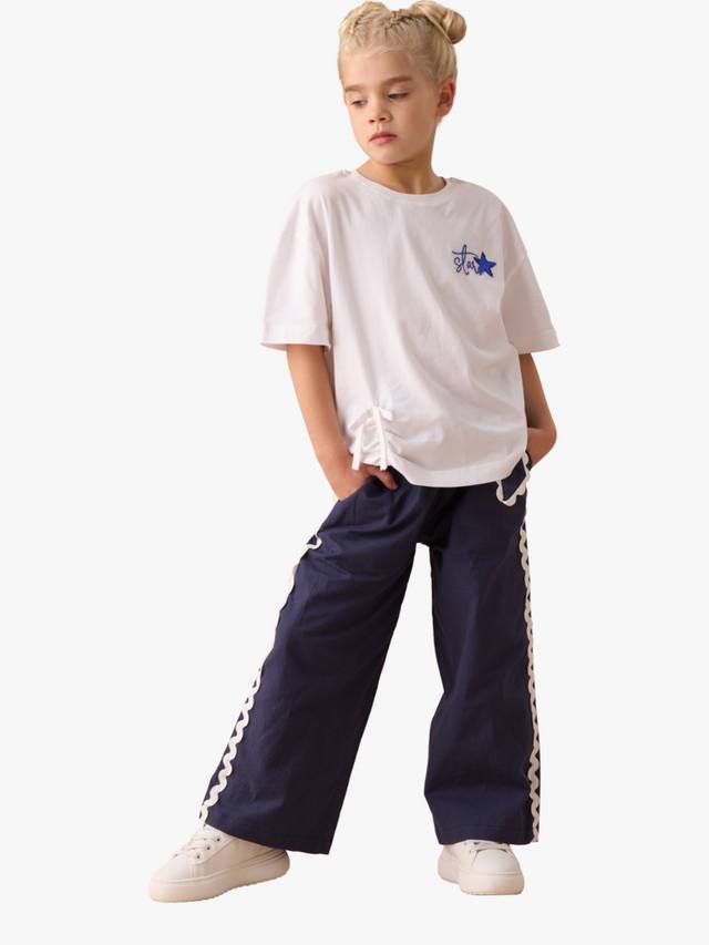 Детские брюки Erica из льняной смеси Angel & Rocket, Navy — фото 4