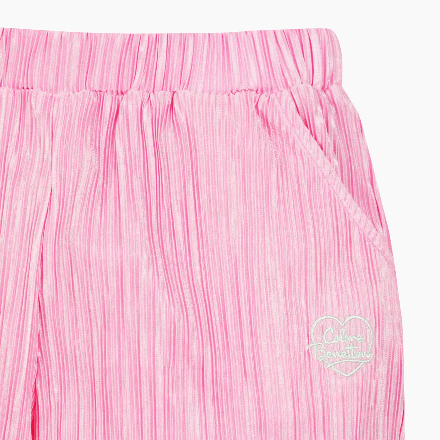 Детские розовые брюки "Бодре" длиной 7/8 от Benetton Kids — фото 4