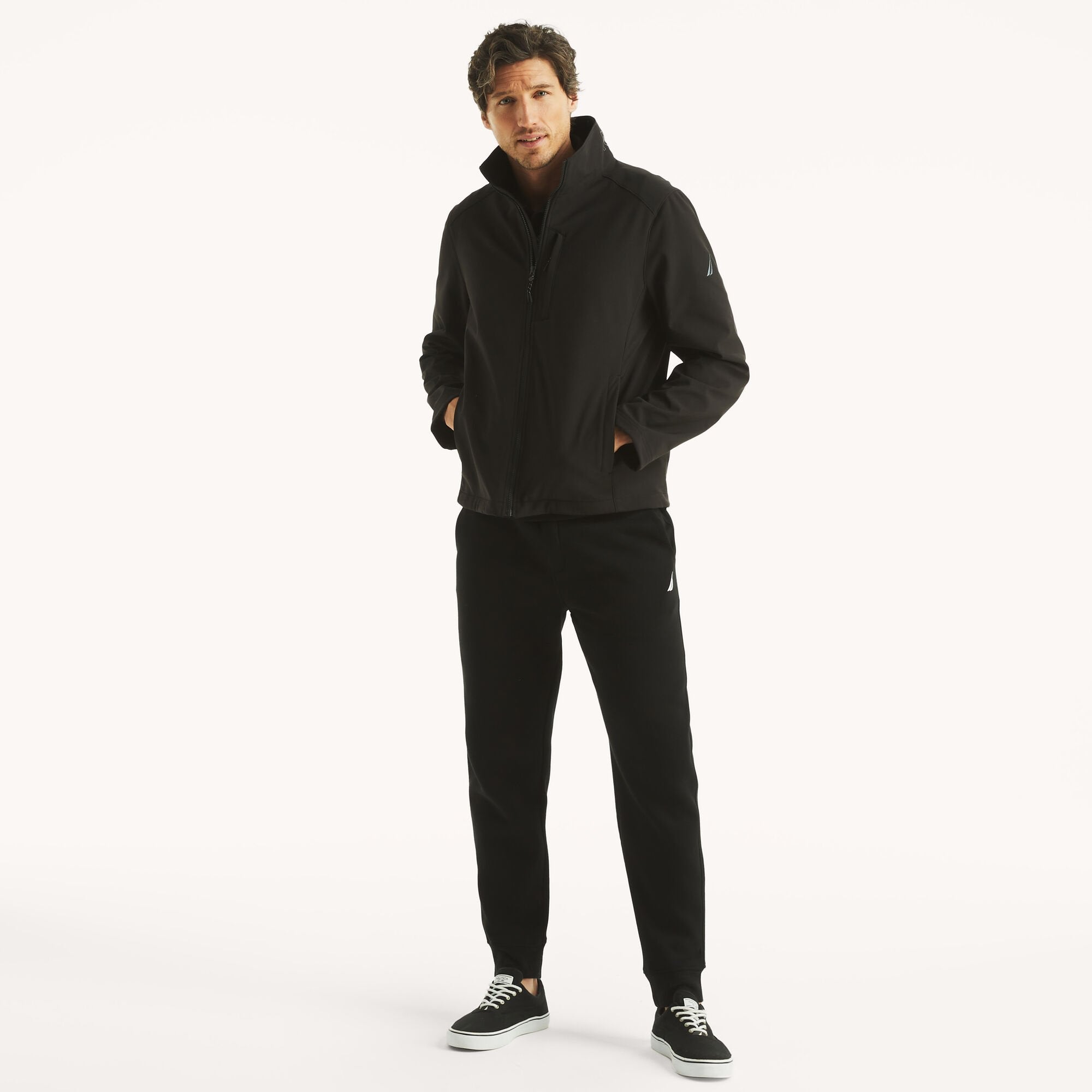 

Мужская куртка Nautica с застежкой-молнией, цвет midnight black twist