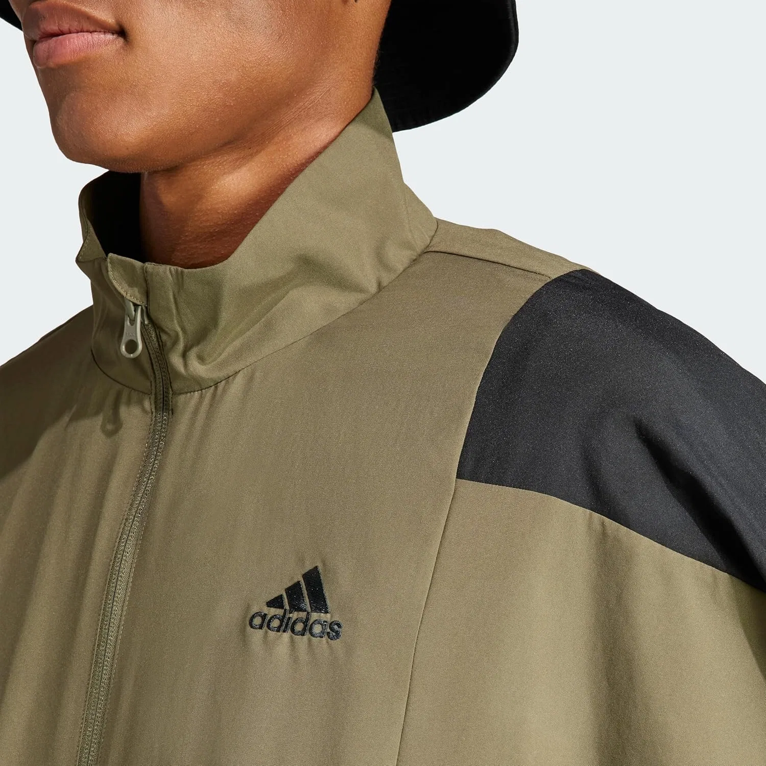 Спортивный костюм Colorblock, adidas, Olive Strata / Black — фото 4