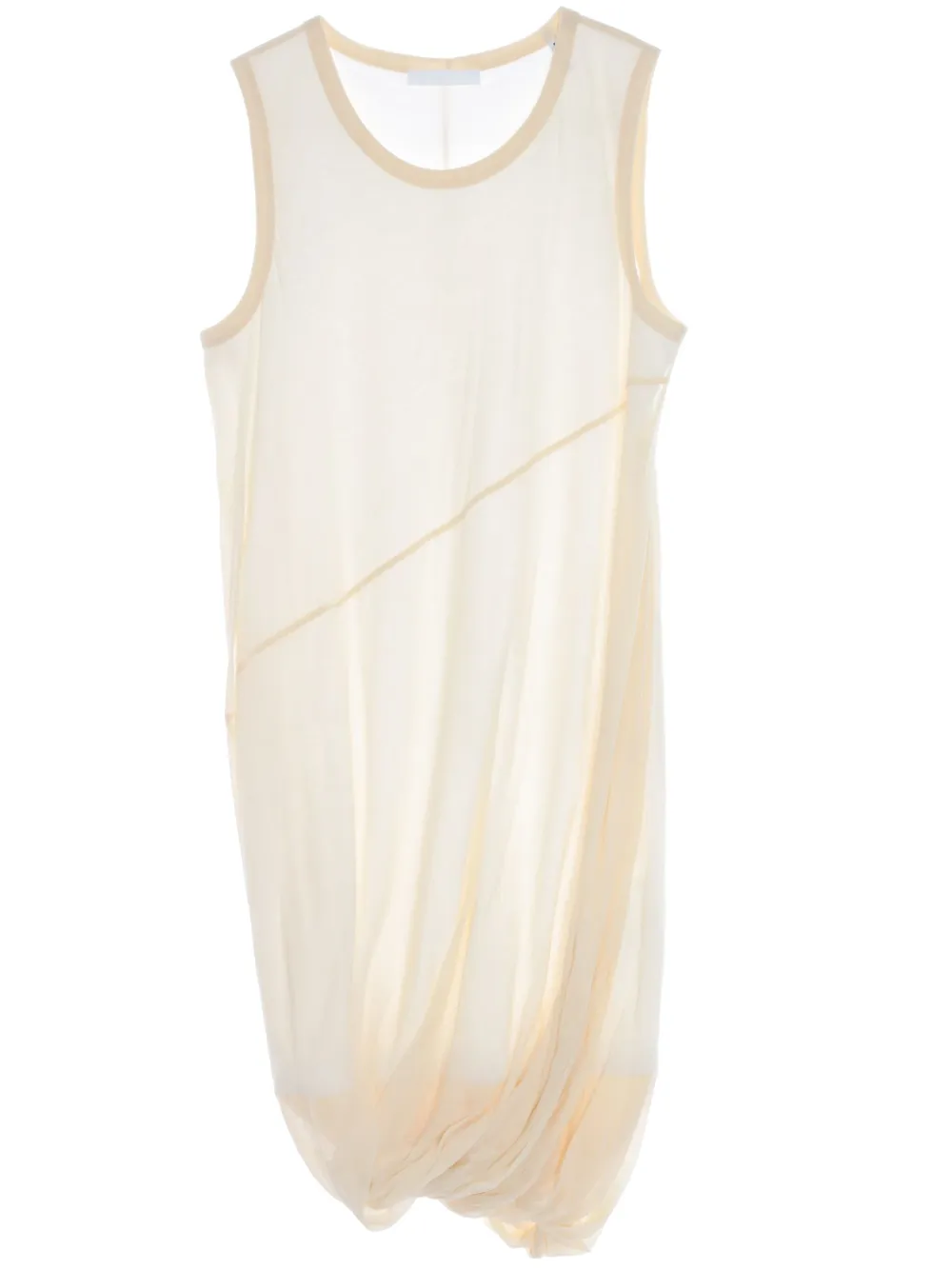 

Платье Bubble с прозрачным слоем Helmut Lang, бежевый