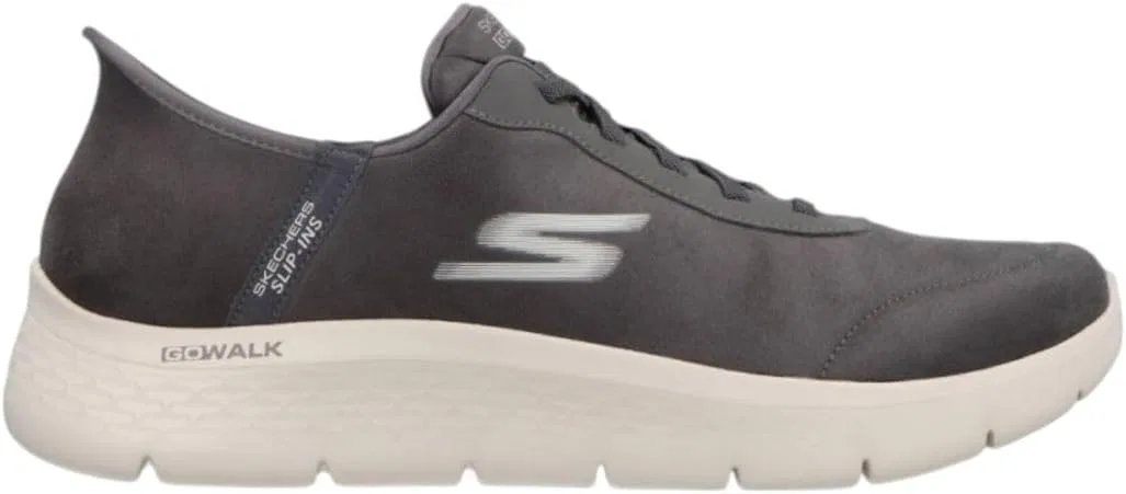 Мужские слипоны Skechers Hands Free: Go Walk Flex-Smooth Motion Trainers, Gray — фото 2