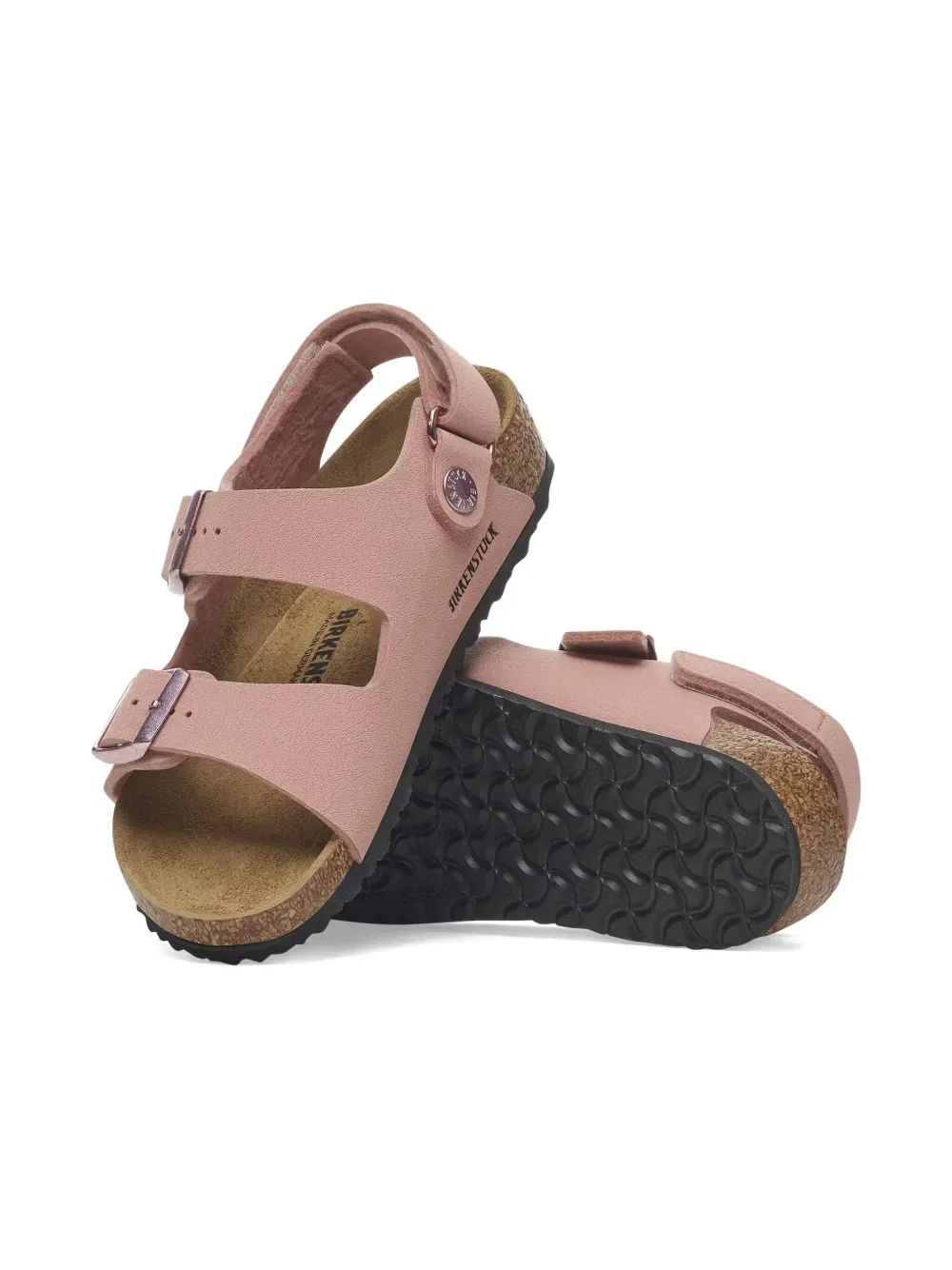 Сандалии Milano с двойной пряжкой Birkenstock Kids, розовый — фото 3