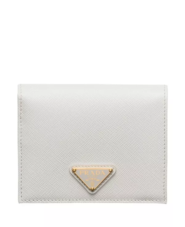 

Небольшой кошелек из сафьяновой кожи Prada, белый
