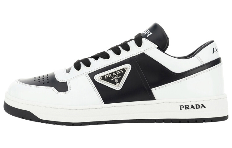 Кроссовки Prada Downtown Leather, черный / белый