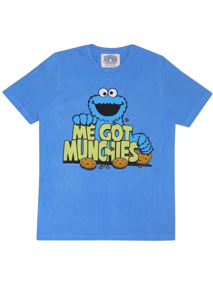 

Футболка Famous Forever Me Got Munchies T-Shirt синего цвета Sesamestreet, Синий, Футболка Famous Forever Me Got Munchies T-Shirt синего цвета Sesamestreet