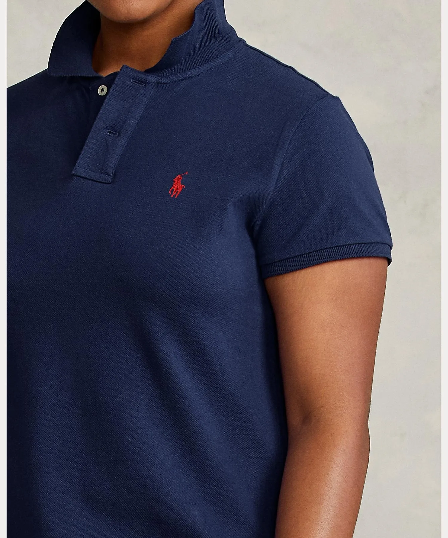 Платье-поло из хлопковой сетки Polo Ralph Lauren, 400 Blue — фото 4