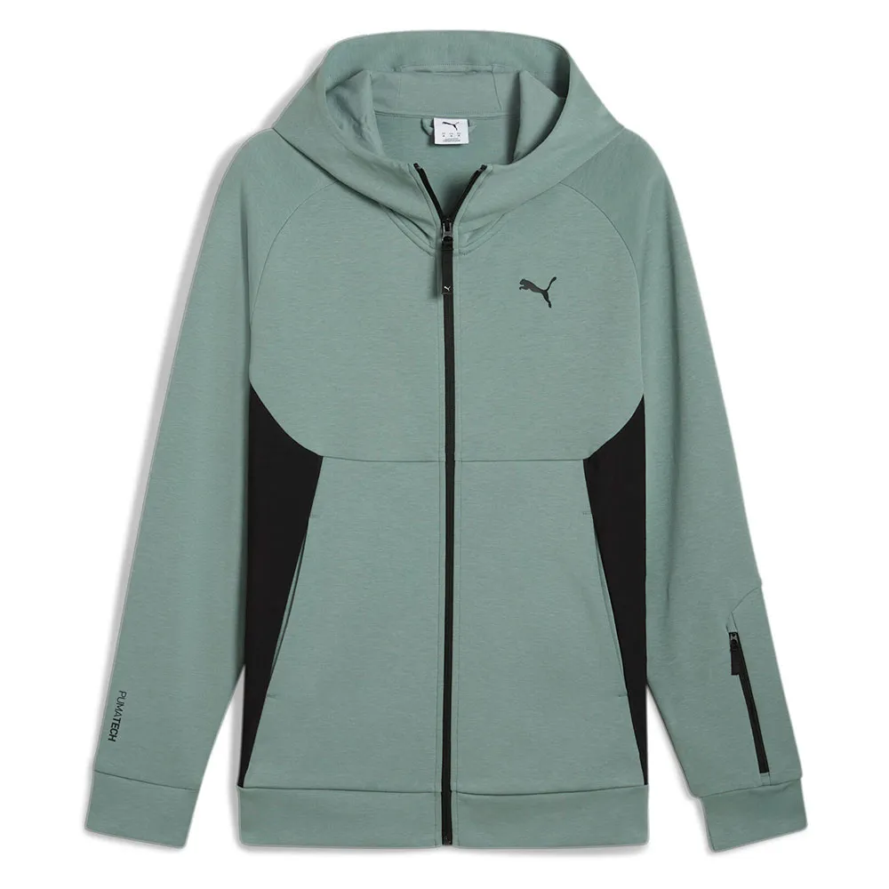 

Толстовка Puma Tech full zip, зеленый
