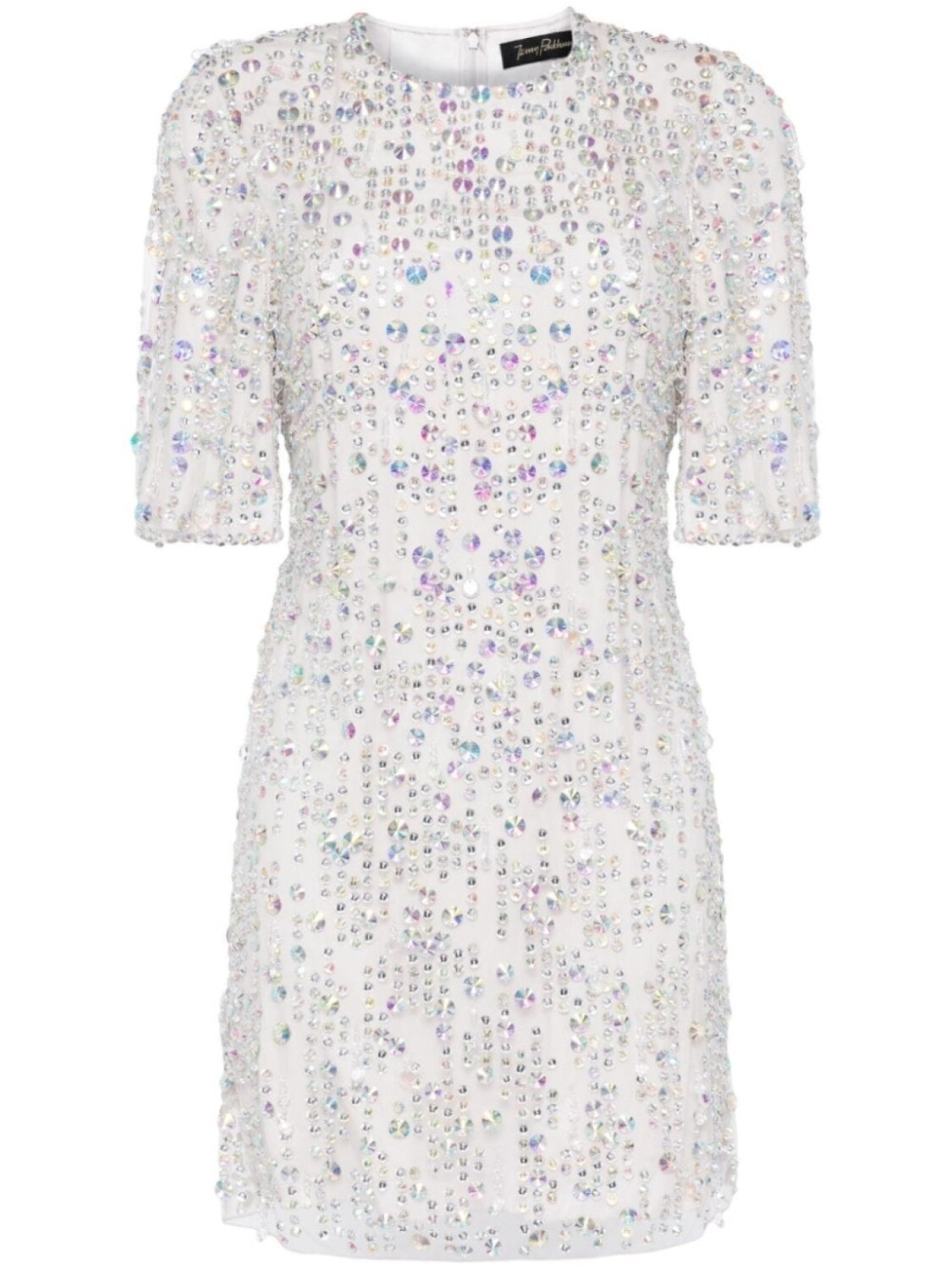 

Jenny Packham декорированное платье мини Saturn, серый