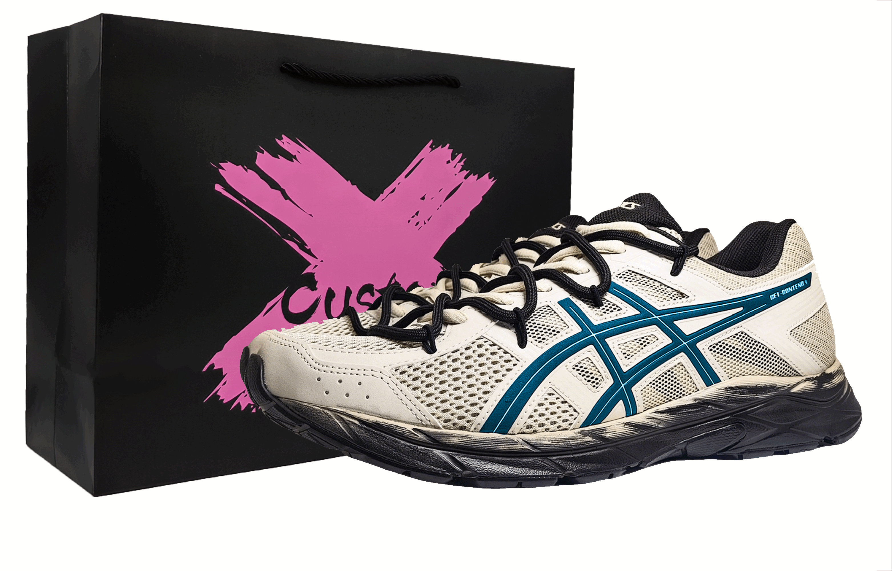 

ASICS Gel Contend 4 устойчивые к истиранию дышащие низкие повседневные кроссовки для бега мужские серо-голубые