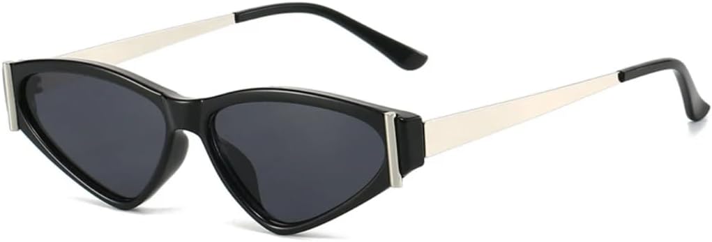 

Популярные модные солнцезащитные очки «кошачий глаз» для женщин, солнцезащитные очки UV400 в ретро-стиле, конфетные цвета, мужские солнцезащитные очки TVTBBVV, Black Grey