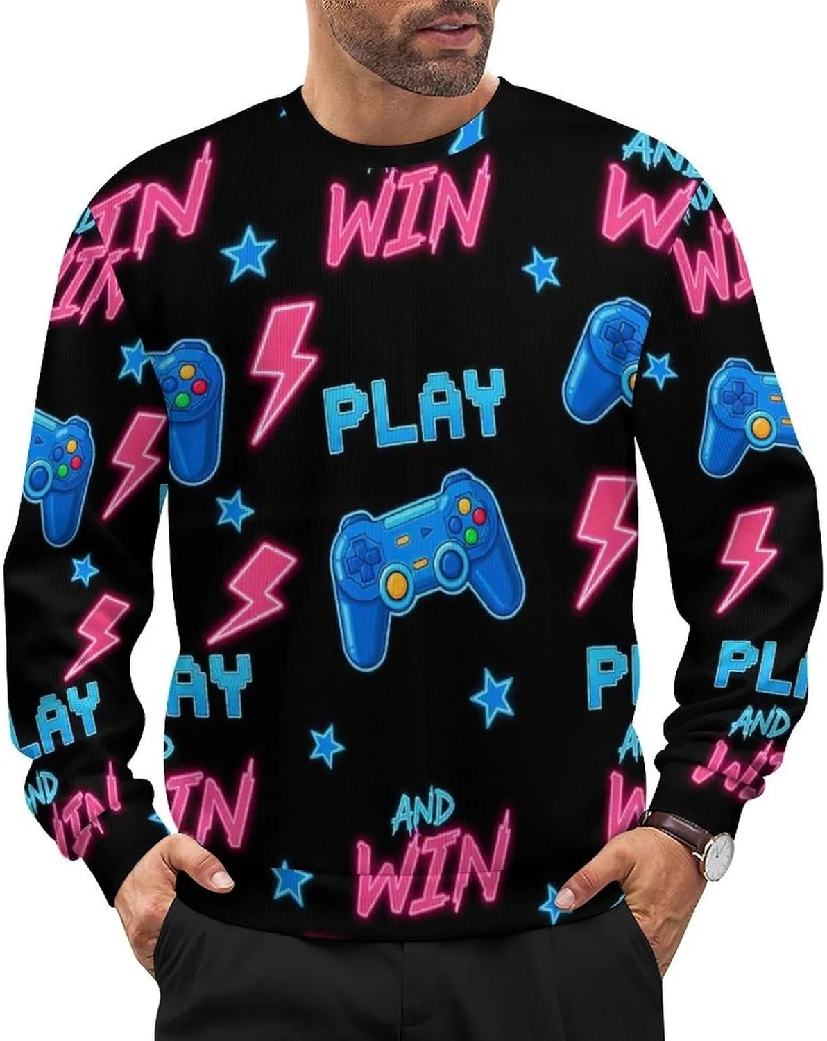 

Мужской свитер с длинным рукавом, мягкий и свободный Meaudiwes