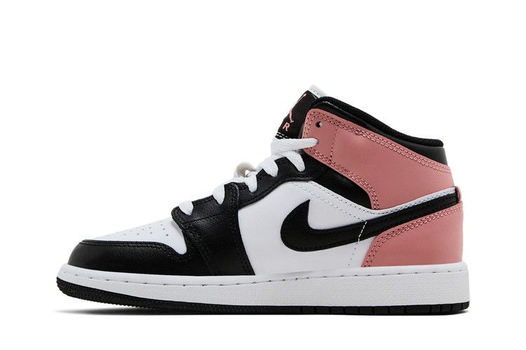 Кроссовки Air Jordan Air Jordan 1 Mid GS 'Rust Pink', белый — фото 4