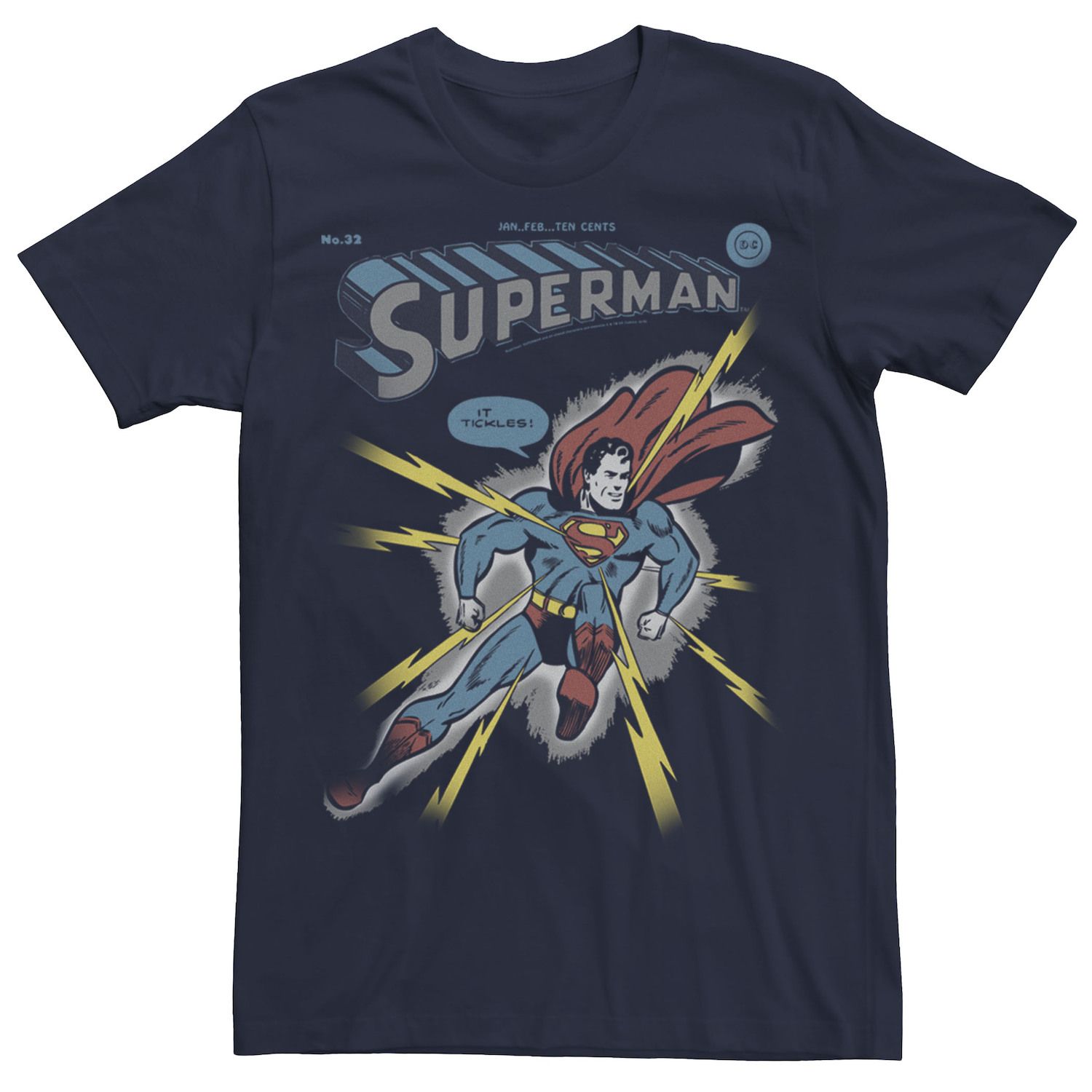 

Мужская футболка DC Comics Superman Electrified, Синяя Licensed Character, синий