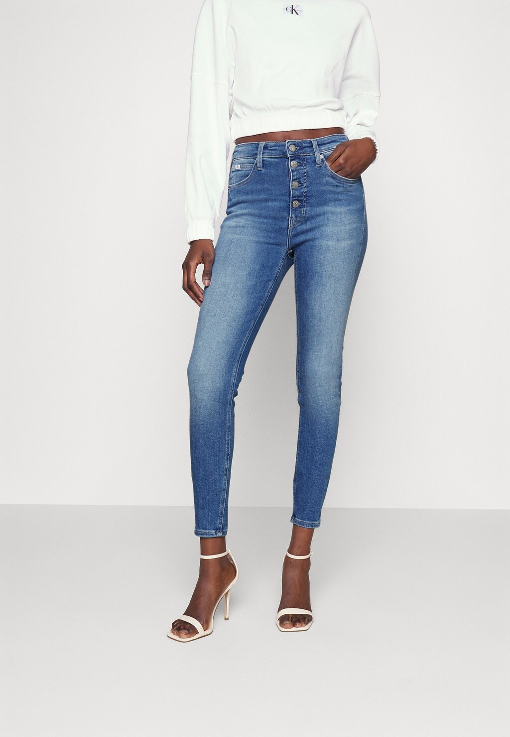 

Джинсы Skinny Fit HIGH RISE ANKLE Calvin Klein Jeans, средний деним