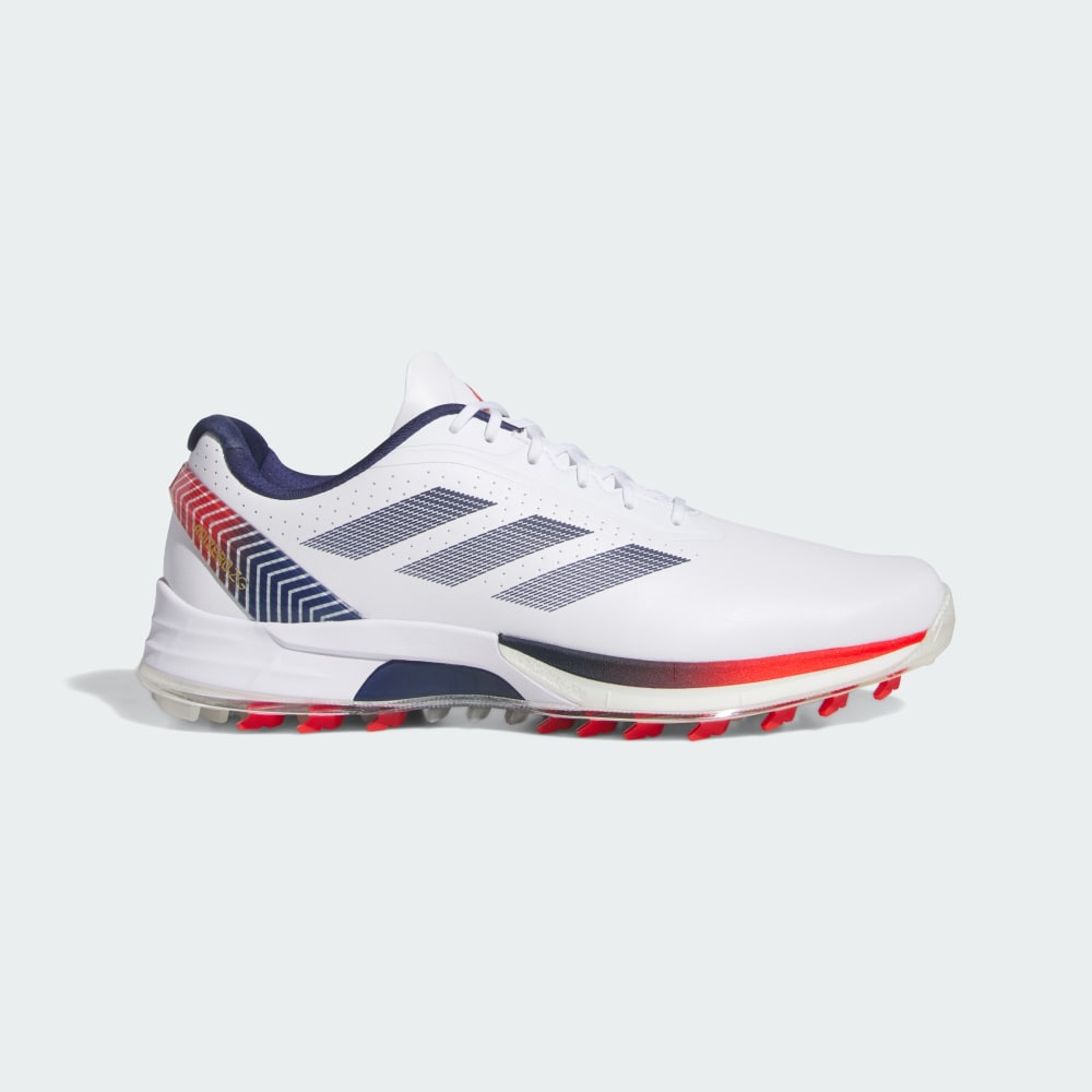 

Кроссовки Adidas Adizero ZG Spikeless Golf Shoes, цвет Cloud White/Dark Blue/Red
