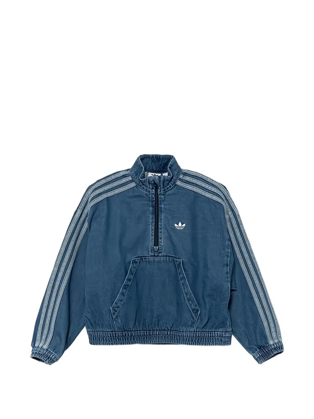 Куртка в полоску с карманом-кенгуру Adidas Kids, синий