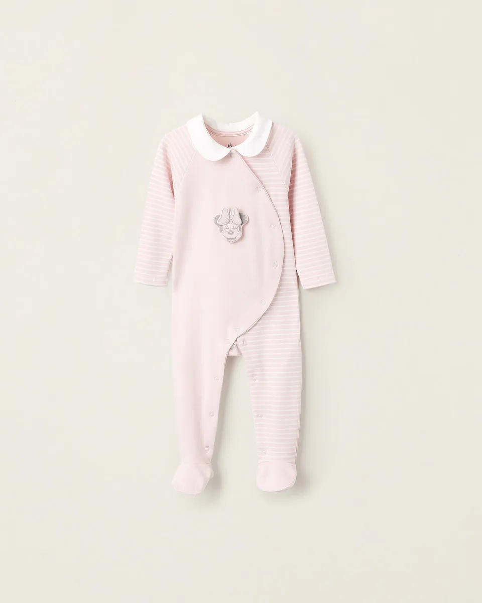 

Пижамный комбинезон для девочки из 100% хлопка с 3D Минни Zippy, розовый