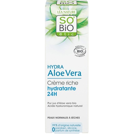 

So'bio Etic Cosmebio Hydra Aloe Vera 24 Hours Rich Moisturizing Day Cream 50 мл Sobio Etic