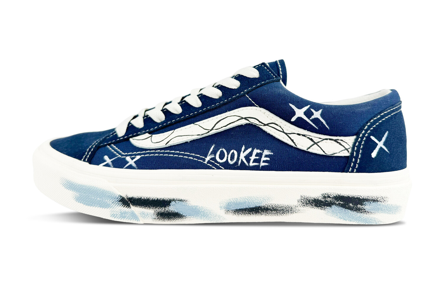 

Кроссовки Vans Style 36 Skateboarding Shoes Unisex Low-top Blue/White, темно-синий