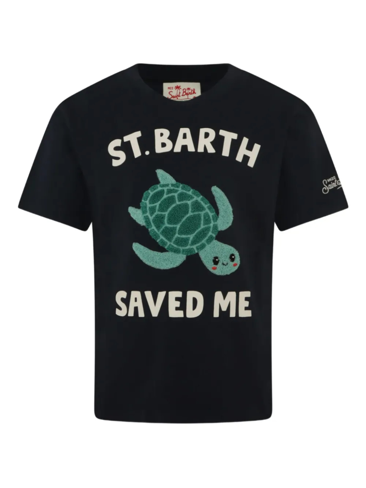 

Футболка с логотипом MC2 Saint Barth Kids, синий