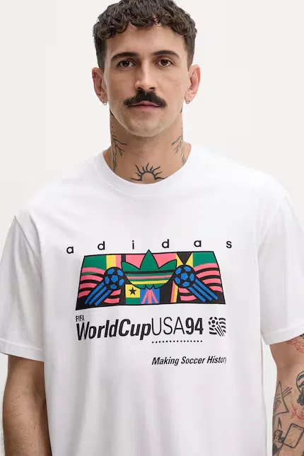 Футболка с принтом T-shirt Adidas Originals, белый — фото 4