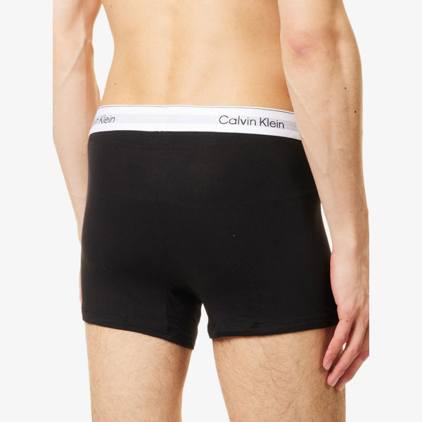 Трусы хлопковые Calvin Klein Icon с логотипом, черный — фото 3
