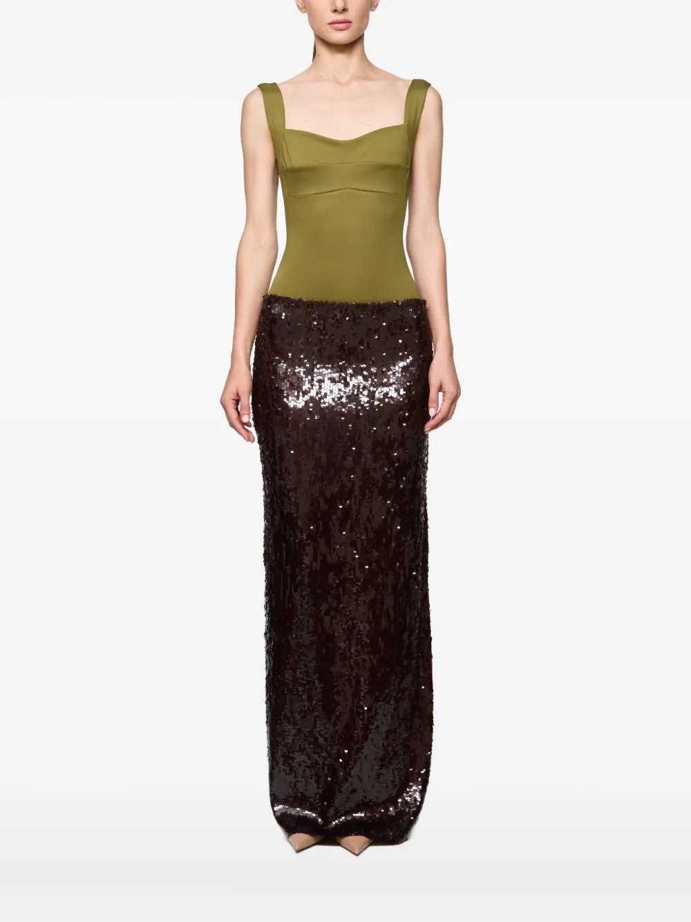 

Боди в корсетном стиле Atu Body Couture, зеленый