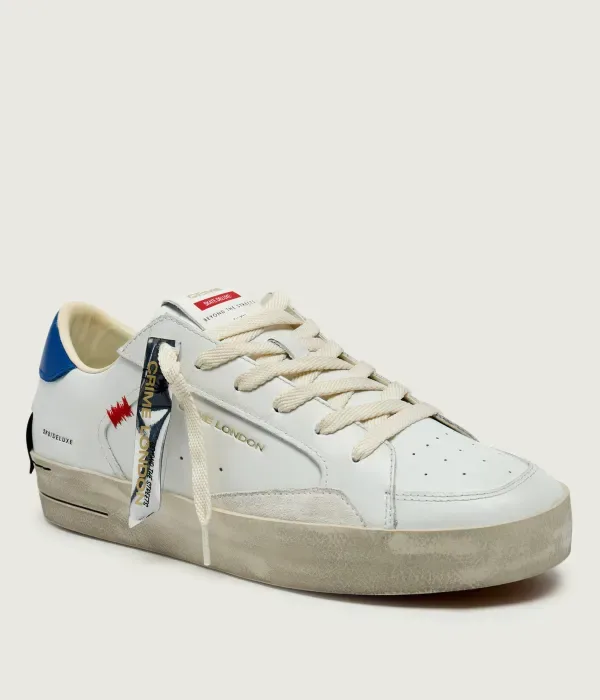 Кроссовки из кожи SK8 DELUXE Crime London, белый