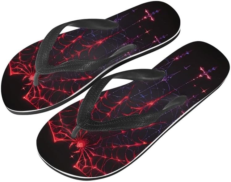 

Сандалии-вьетнамки Semiouray для женщин, геометрический принт, закат, бабочка, обувь для путешествий, удобные тапочки Lotus, сандалии-вьетнамки, Halloween Spider Web