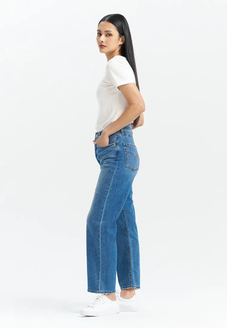 Джинсы женские, прямые укороченные, Levi’s, синие Levi'S — фото 4