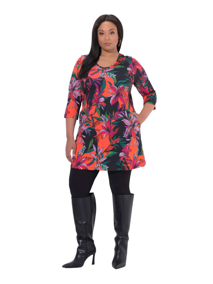 

Ulla Popken Длинная футболка черного цвета, Черный, Ulla Popken Длинная футболка черного цвета