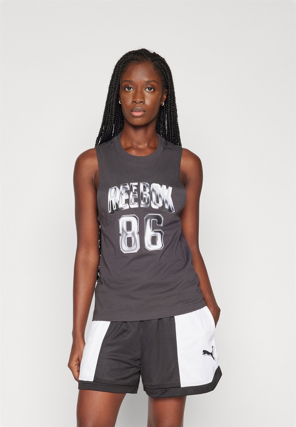 

Топ BASKETBALL CHROME TANK Reebok, антрацит