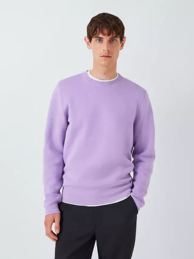 

Джемпер Kin Milano Stitch Cotton Crew, цвет regal/orchid